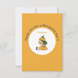 Cartão De Agradecimento Coleção do Partido Flor Whimsical Buttercup Crianç