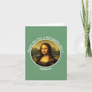 Cartão De Agradecimento Coleção do Partido Leonardo da Vinci Mona Lisa