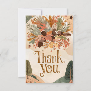 Cartão De Agradecimento Colheita de outono de Mapeamento