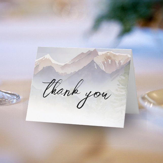 Cartão De Agradecimento Colorado Mountain Wedding (Colorado Mountain Wedding Thank You Card)