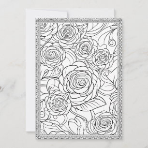 Cartão De Agradecimento Colore Sua Própria Placa De Saudação Floral Elegan