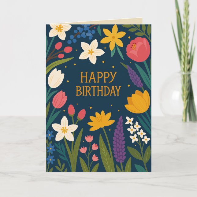 CARTÃO DE AGRADECIMENTO COLORFUL BIRTHDAY CARD FOR HER (Frente)