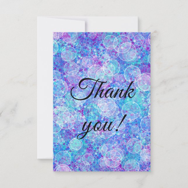 Cartão De Agradecimento Colorful Flat Thank You Card (Frente)