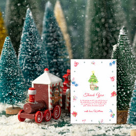 Cartão De Agradecimento Colorful It's Cold Outside Winter Baby Shower 