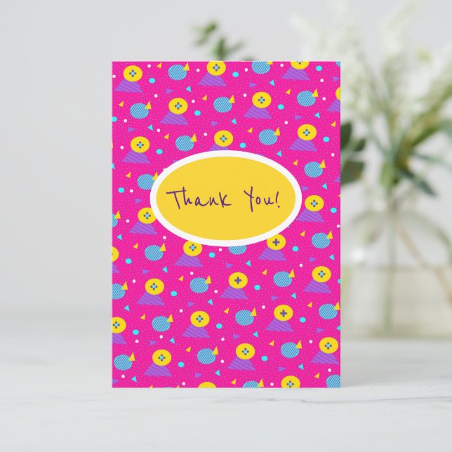 Cartão De Agradecimento Colorido (Em pé/Frente)