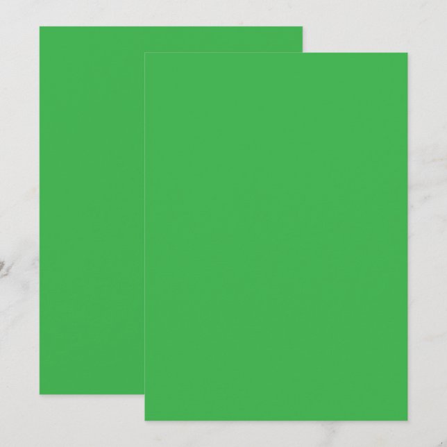 Cartão de Agradecimento com Borda Verde Minimalist (Frente/Verso)