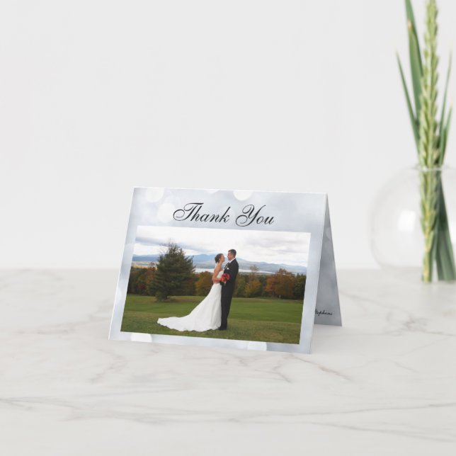 Cartão de Agradecimento com Brilho Luzes Faísca de (Frente)