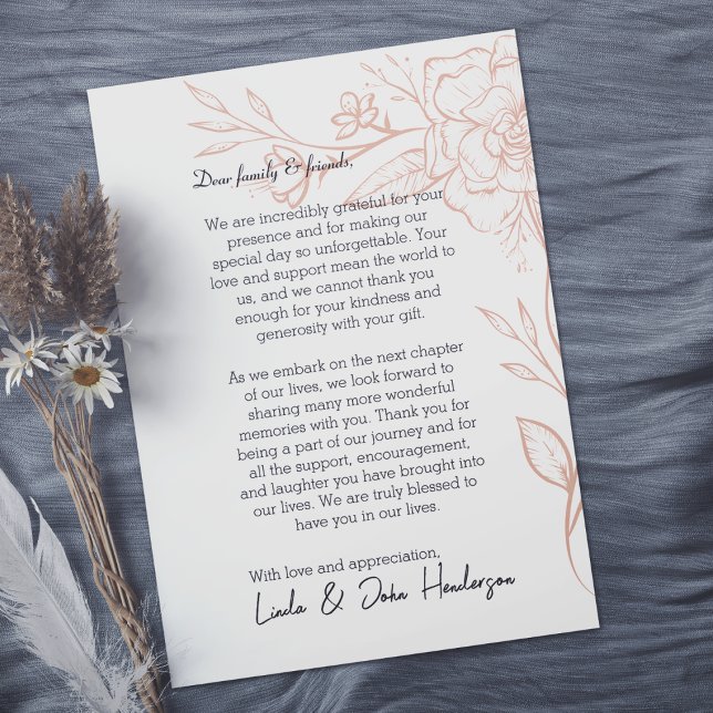 Cartão de Agradecimento com Código QR Floral Simpl (Leave a lasting impression and express your thanks in a truly special and meaningful way.)