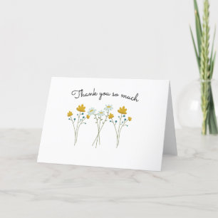 Cartão de agradecimento com desenho de flor (em br