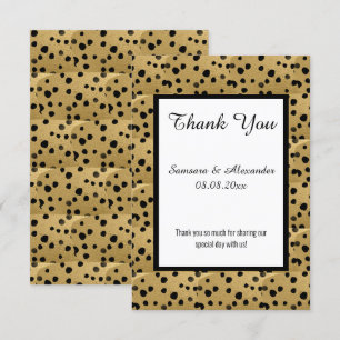 CARTÃO DE AGRADECIMENTO COM DESIGN DE LEOPARDO PRE