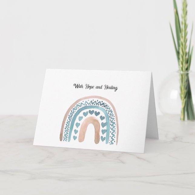 Cartão De Agradecimento Com esperança e cura (Frente)