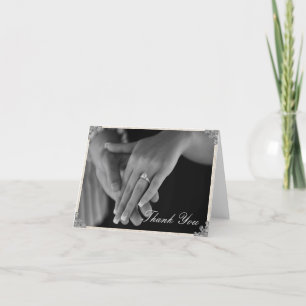 Cartão de agradecimento com floreio do Silver Corn