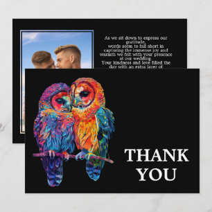 Cartão De Agradecimento 🌈 com foto do casamento da unidade eterna LGBTQ