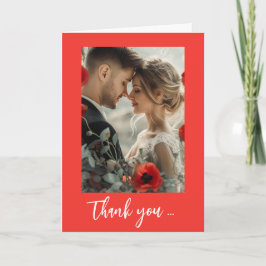 Cartão De Agradecimento Com foto Escarlet Serenade Petal