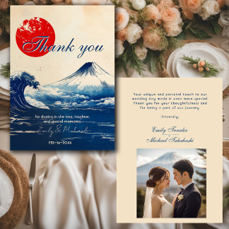 Cartão De Agradecimento Com foto Japonesa Harmonia com Fuji