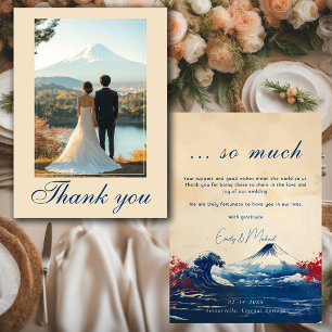 Cartão De Agradecimento Com foto Japonesa Harmonia com Fuji