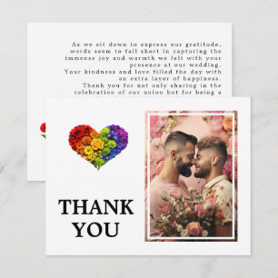 Cartão De Agradecimento Com foto LGBTQ+ Prosperar Juntos