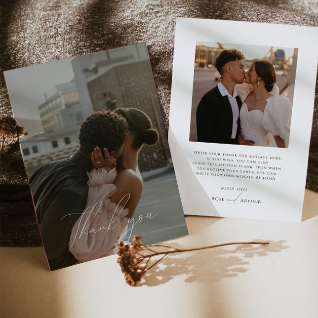 Cartão de Agradecimento com Foto Plana de Roteiro  (Criador carregado)