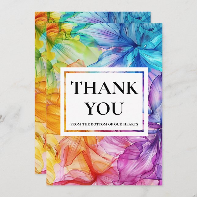 Cartão De Agradecimento ❤️ com fotografia Obrigado Eteal Bloom (Frente/Verso)