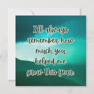 Cartão de Agradecimento com Mensagem Afetuosa