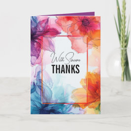 Cartão De Agradecimento Com MUITO OBRIGADO Anemone Dreamscape Casamento