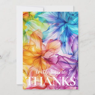 Cartão De Agradecimento ❤️ com Obrigados Sinceros Bloom Eetéreo