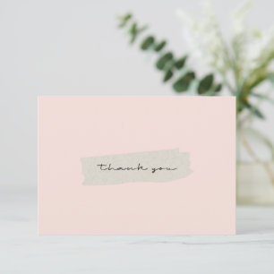Cartão de agradecimento com pincelada abstrata Kra