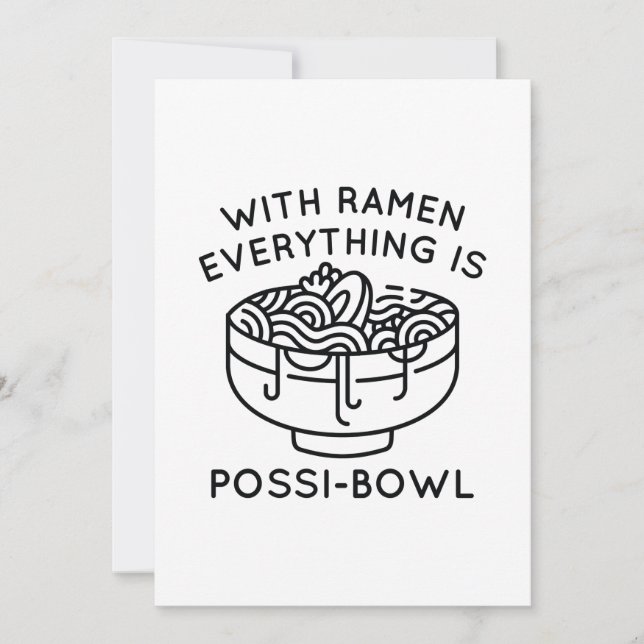 Cartão De Agradecimento Com Ramen Tudo É Possi-Bowl (Frente)