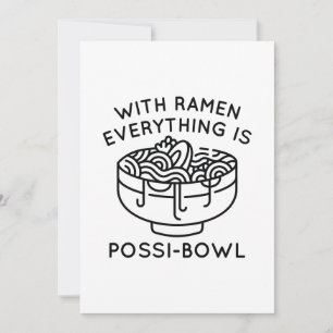 Cartão De Agradecimento Com Ramen Tudo É Possi-Bowl