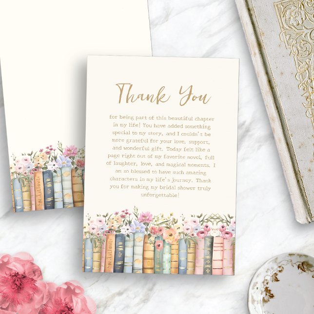 Cartão de agradecimento com tema de livro (Book Theme Thank You Card
)