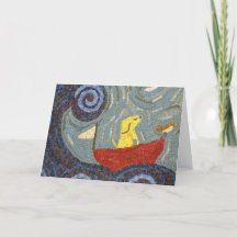 Come Sail Away - Hooked Rug Design Notecard