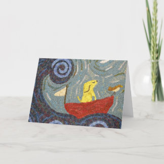 Cartão De Agradecimento Come Sail Away - Hooked Rug Design Notecard