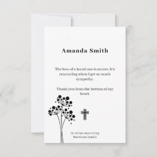 Cartão De Agradecimento Comemoração - Condolências 04