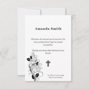 Cartão De Agradecimento Comemoração - Condolências 05