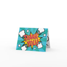 Comic Book PARTY! Thank You Card