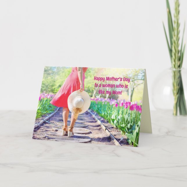 CARTÃO DE AGRADECIMENTO COMO UMA PLACA DE DIA DE AS MÃES MÃE (Frente)