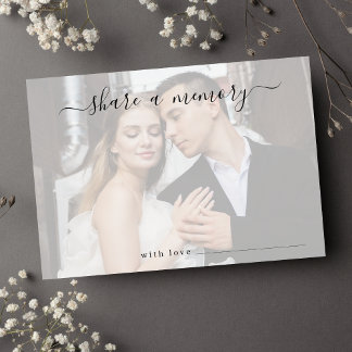 Cartão De Agradecimento Compartilhe um casamento de fotos de memória