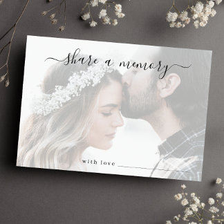 Cartão De Agradecimento Compartilhe uma foto de memória de casamento