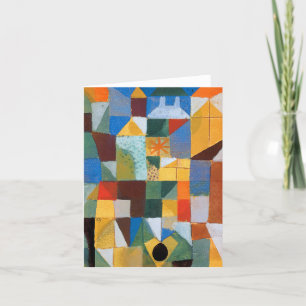 Cartão De Agradecimento Composição urbana com janelas amarelas por Paul Kl