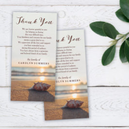 Cartão De Agradecimento Conch on Beach | Simpatia Obrigado