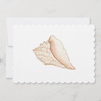 Cartão De Agradecimento Concha em Aquarela