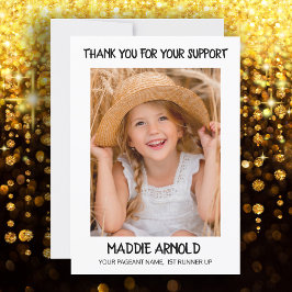 Cartão De Agradecimento Concurso da Criança Moderna Obrigado Foto Branca