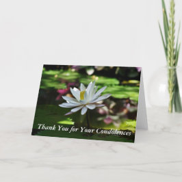 Cartão De Agradecimento Condolence Thank You Cards - Waterlily