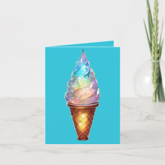 Cartão De Agradecimento Cone de Sorvete Cristal
