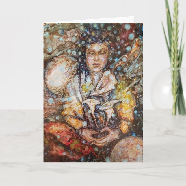 Cartão De Agradecimento "Conectando-se ao Espírito" (Frente)