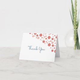 Cartão De Agradecimento Confetti Obrigado Coral