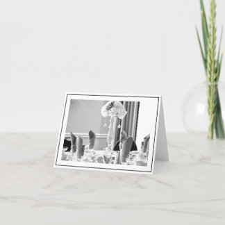 Cartão De Agradecimento Configuração de Mesa Elegante