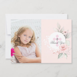 Cartão De Agradecimento Confirmação de Batismo Comunicação Rapariga Fo