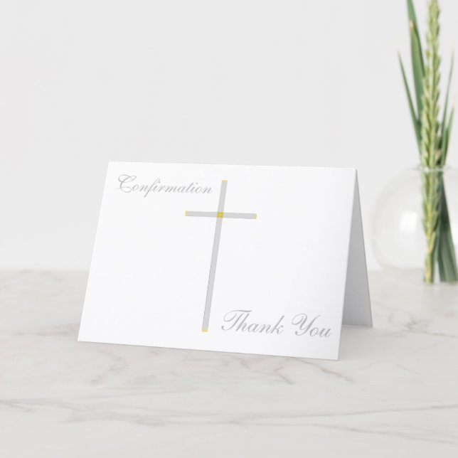 Cartão De Agradecimento Confirmation Cross Thank You Cards (Frente)