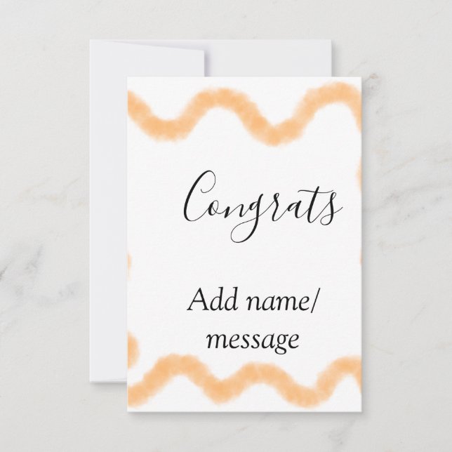 Cartão De Agradecimento Congrats orange spiral Spanish border boho retro n (Frente)